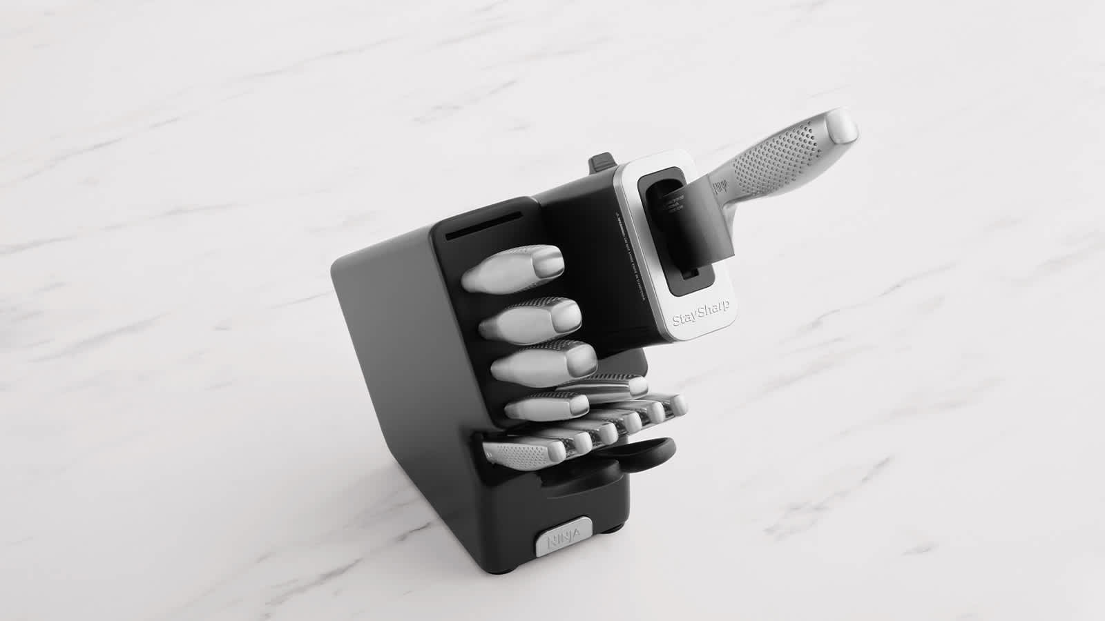 Ninja StaySharp 14-Piece Stainless Knife Set, Wood Block & Built